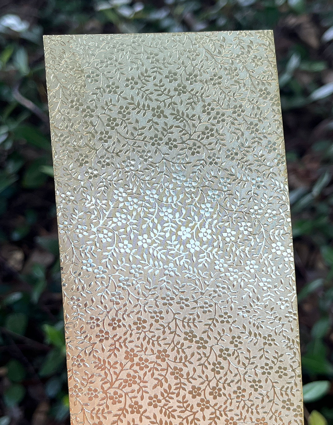 BSP247 "Mini Floral" Patterned Brass Sheet 2-1/2" Wide