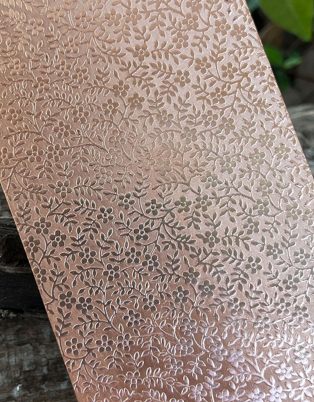 CSP247 "Mini Floral" Patterned Copper Sheet 2-1/2" Wide