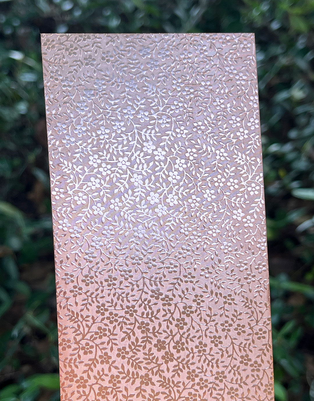 CSP247 "Mini Floral" Patterned Copper Sheet 2-1/2" Wide