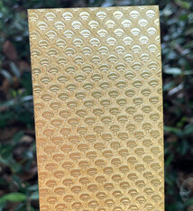 BSP249 Patterned Brass Sheet "balloon" 2-1/2" Wide