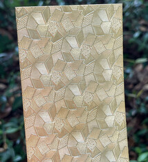 BSP250 "Multi Geometric" Patterned Brass Sheet 2-1/2" Wide
