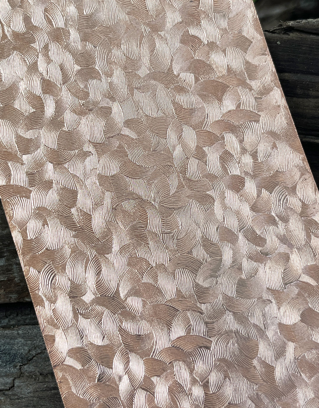 CSP252 "Curvy" Patterned Copper Sheet 2-1/2" Wide