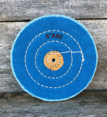 BF7345 = Blue Treated Muslin Buff 5" x 50 Ply