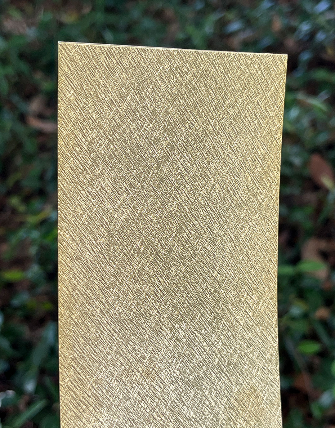 BSP256 "Cross Hatch" Patterned Brass Sheet 2-1/2" Wide