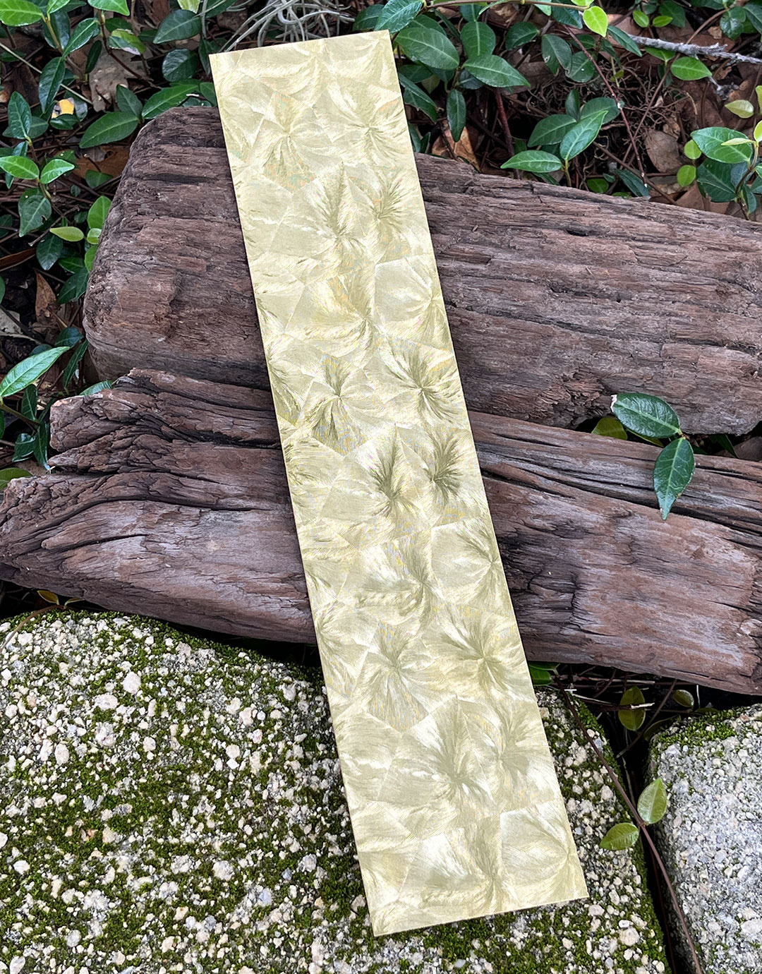 BSP253 "Spiral" Patterned Brass Sheet 2-1/2" Wide