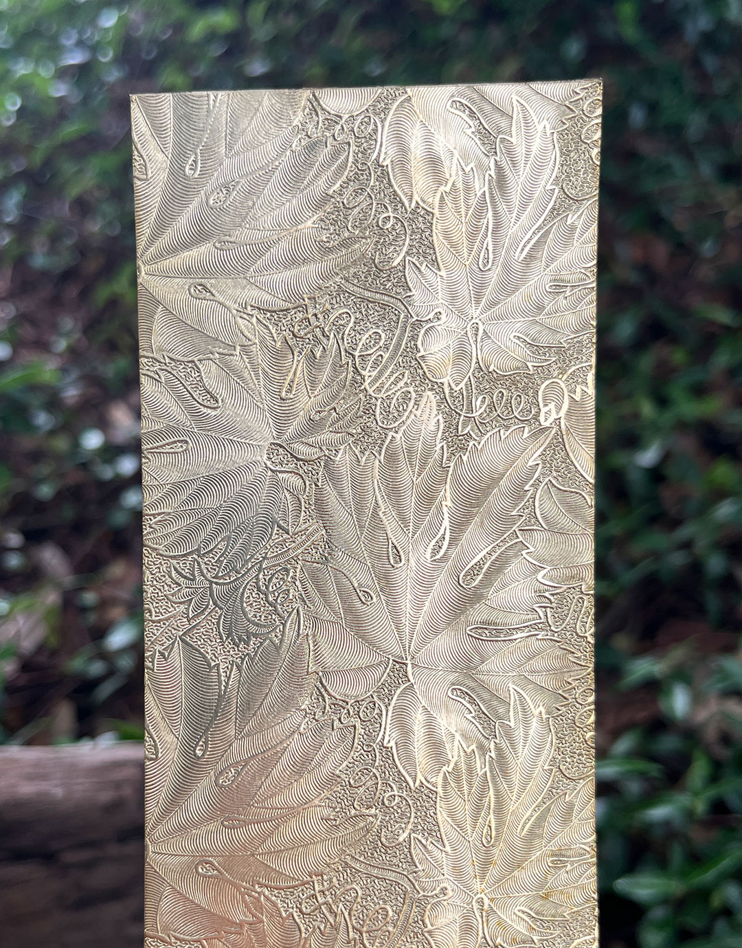 BSP241 "Leaf" Patterned Brass Sheet 2-1/2" Wide