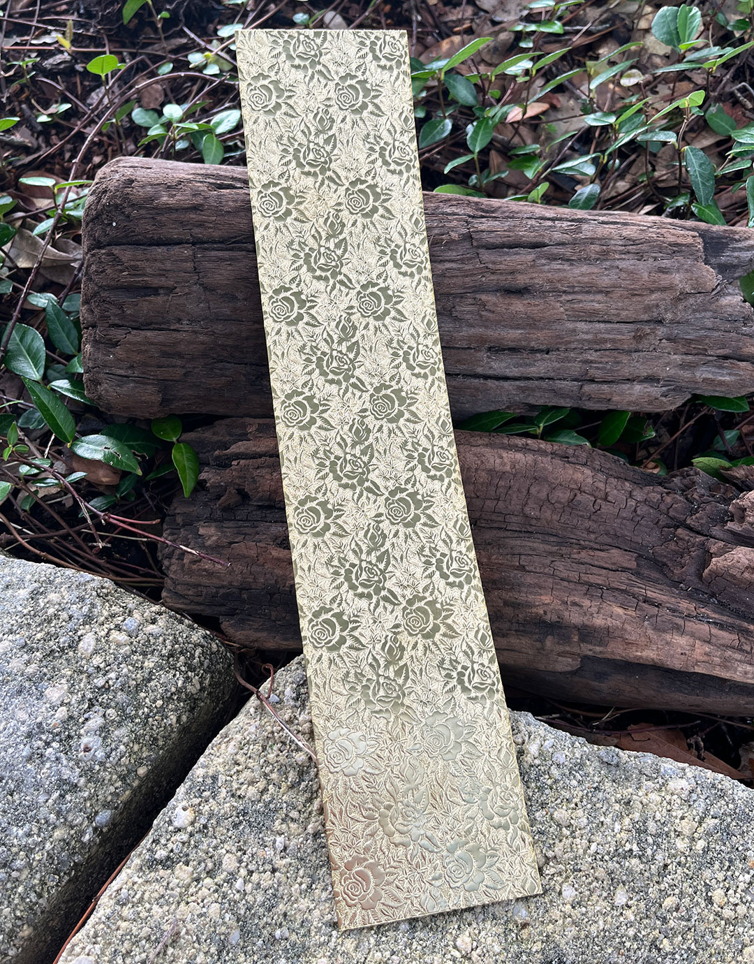 BSP243 "Rose" Patterned Brass Sheet 2-1/2" Wide