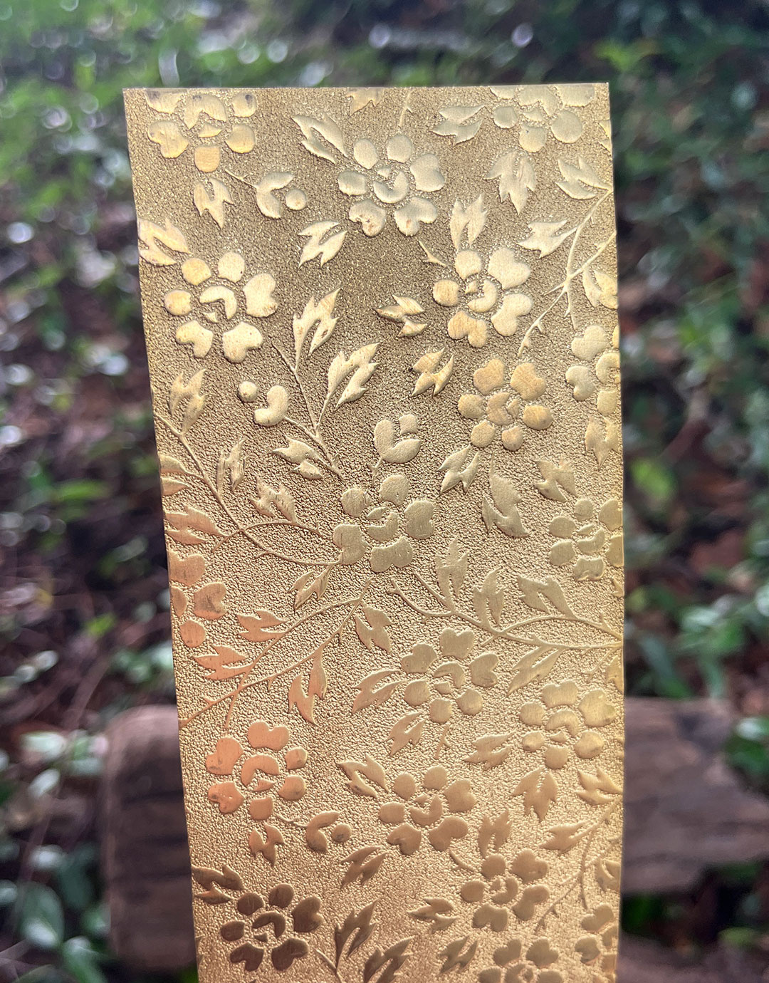 BSP244 "Floral" Patterned Brass Sheet 2-1/2" Wide