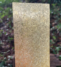 BSP245 "Royal Floral" Patterned Brass Sheet 2-1/2" Wide