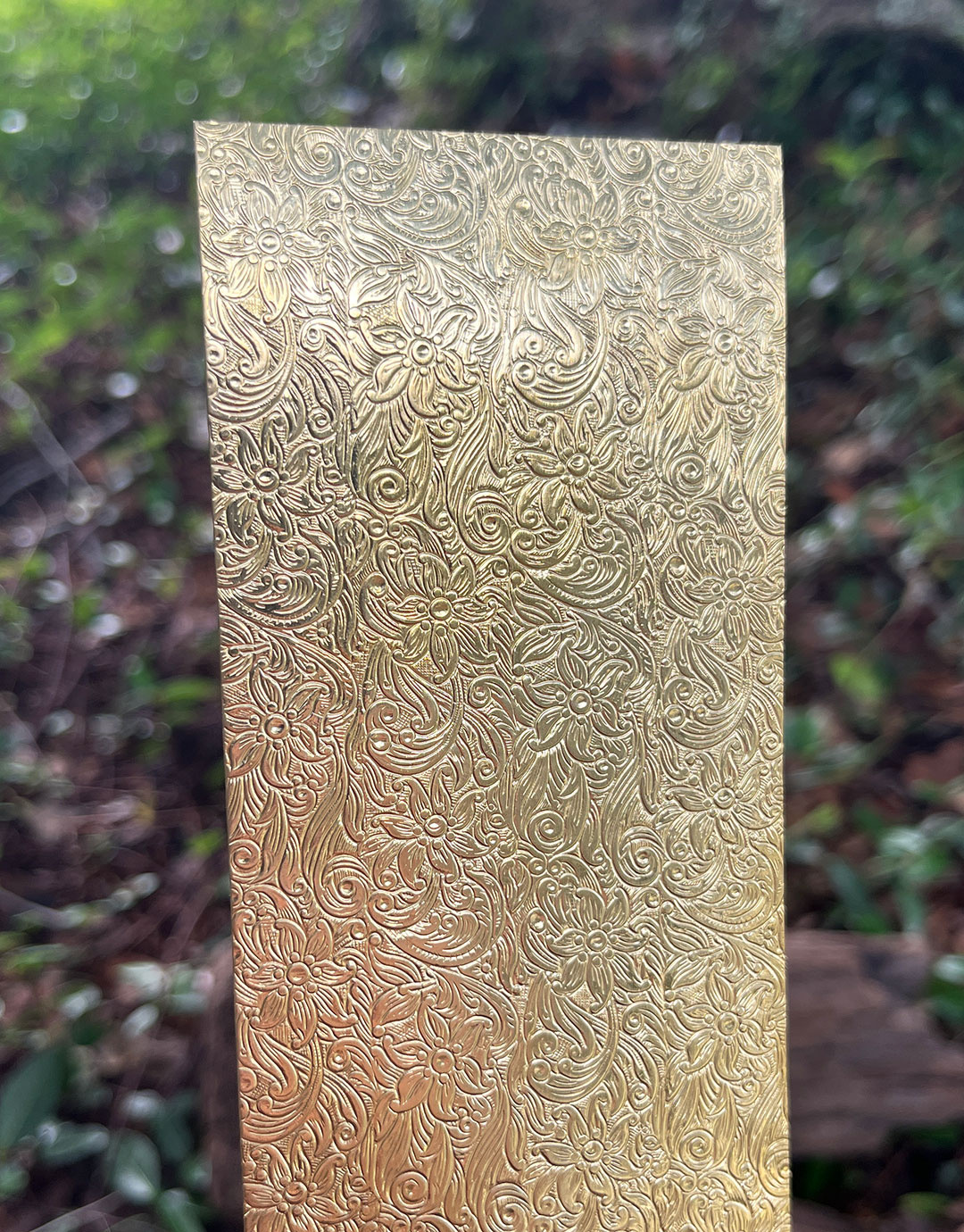 BSP245 "Royal Floral" Patterned Brass Sheet 2-1/2" Wide