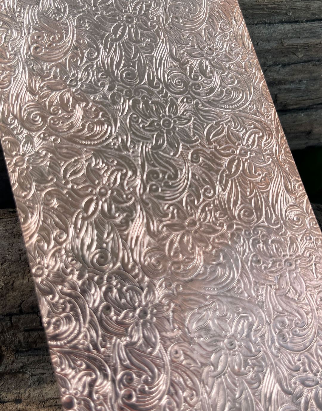 CSP245 "Royal Floral" Patterned Copper Sheet 2-1/2" Wide