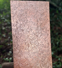 CSP245 "Royal Floral" Patterned Copper Sheet 2-1/2" Wide