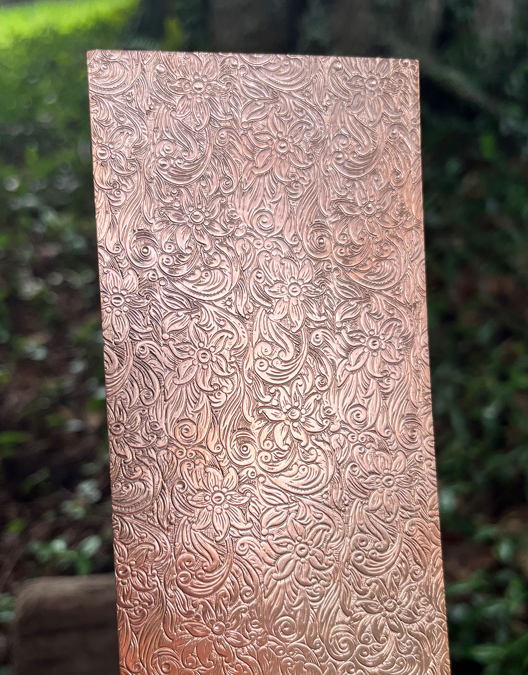 CSP245 "Royal Floral" Patterned Copper Sheet 2-1/2" Wide