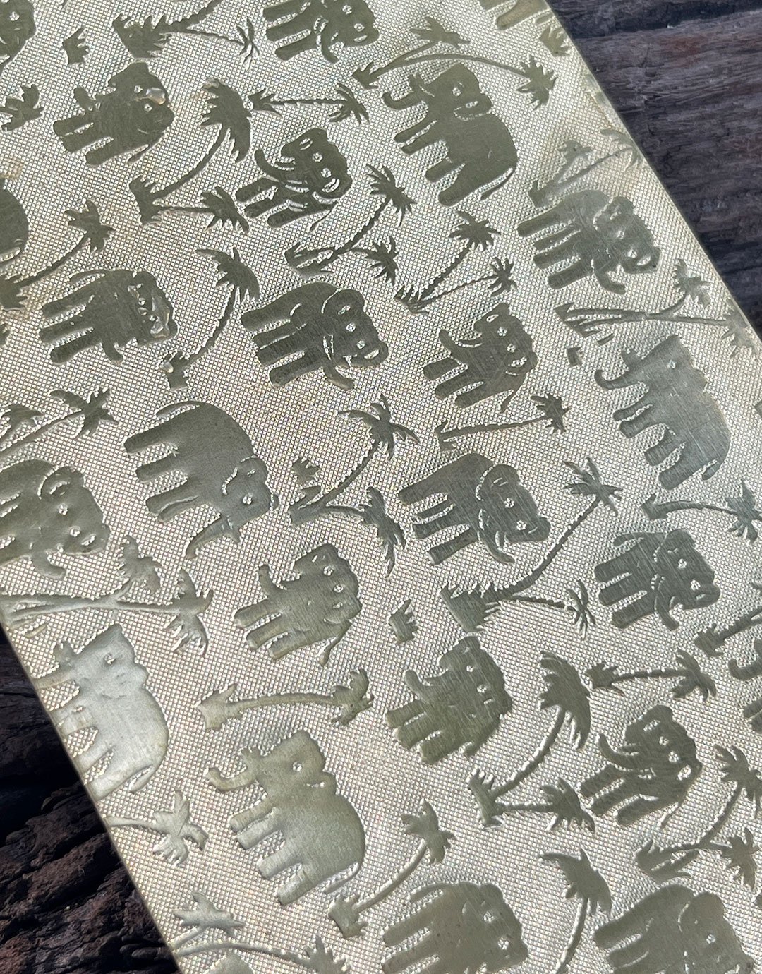 BSP248 "Elephant" Patterned Brass Sheet 2-1/2" Wide