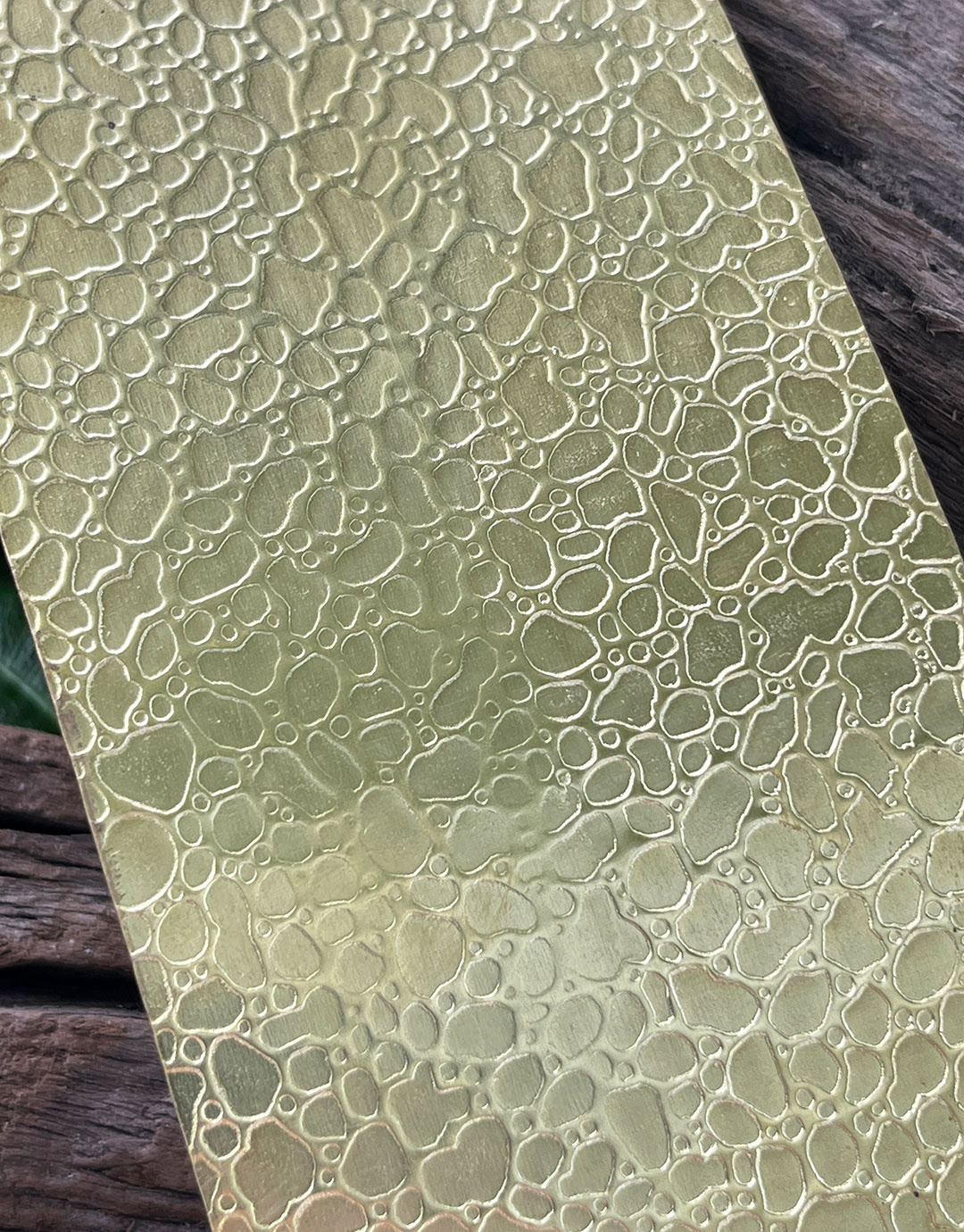 BSP259 "Raindrop" Patterned Brass Sheet 2-1/2" Wide