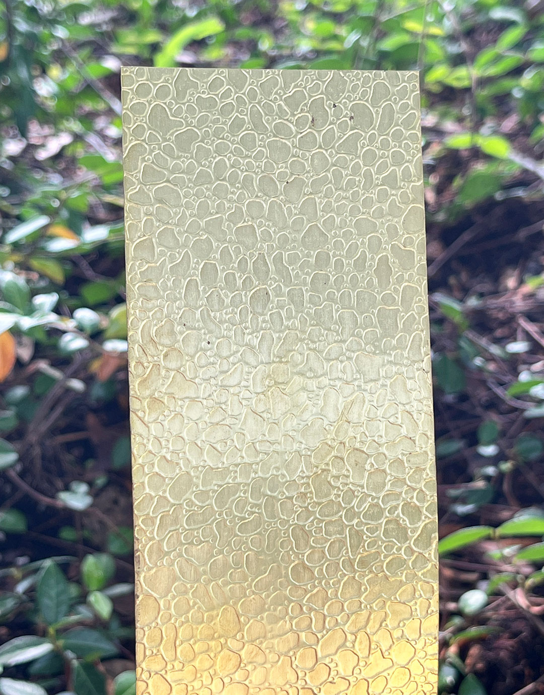 BSP259 "Raindrop" Patterned Brass Sheet 2-1/2" Wide