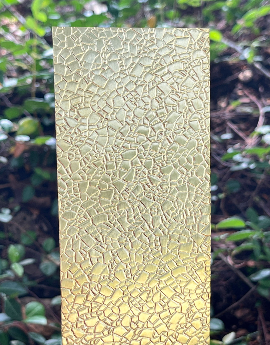 BSP261 "Geometric Desert" Patterned Brass Sheet 2-1/2" Wide