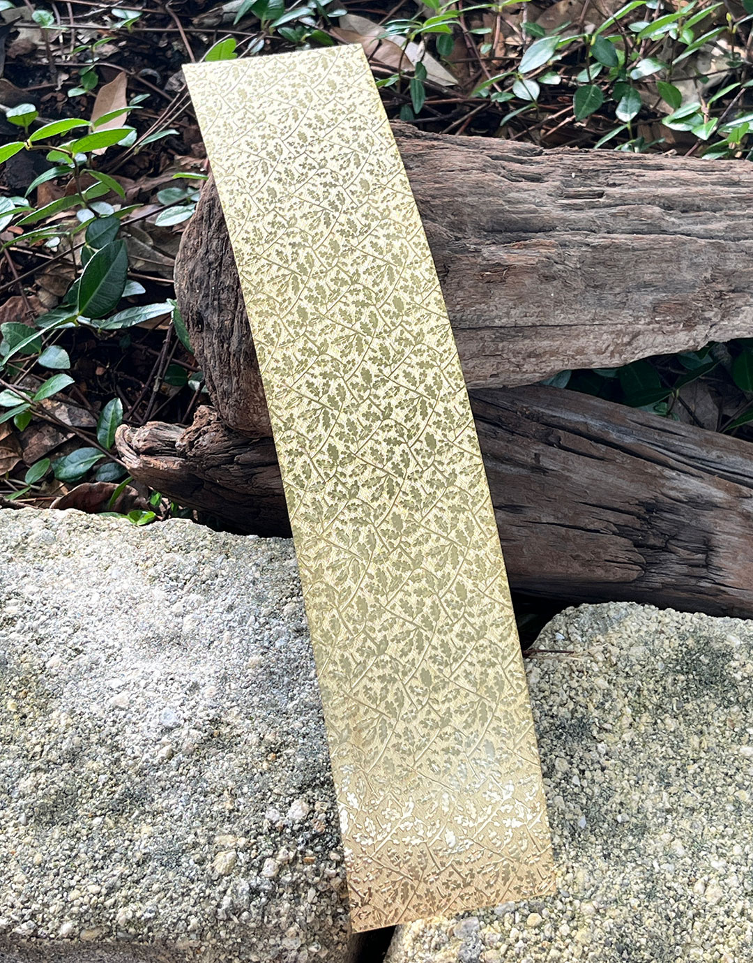 BSP264 "Leafy" Patterned Brass Sheet 2-1/2" Wide