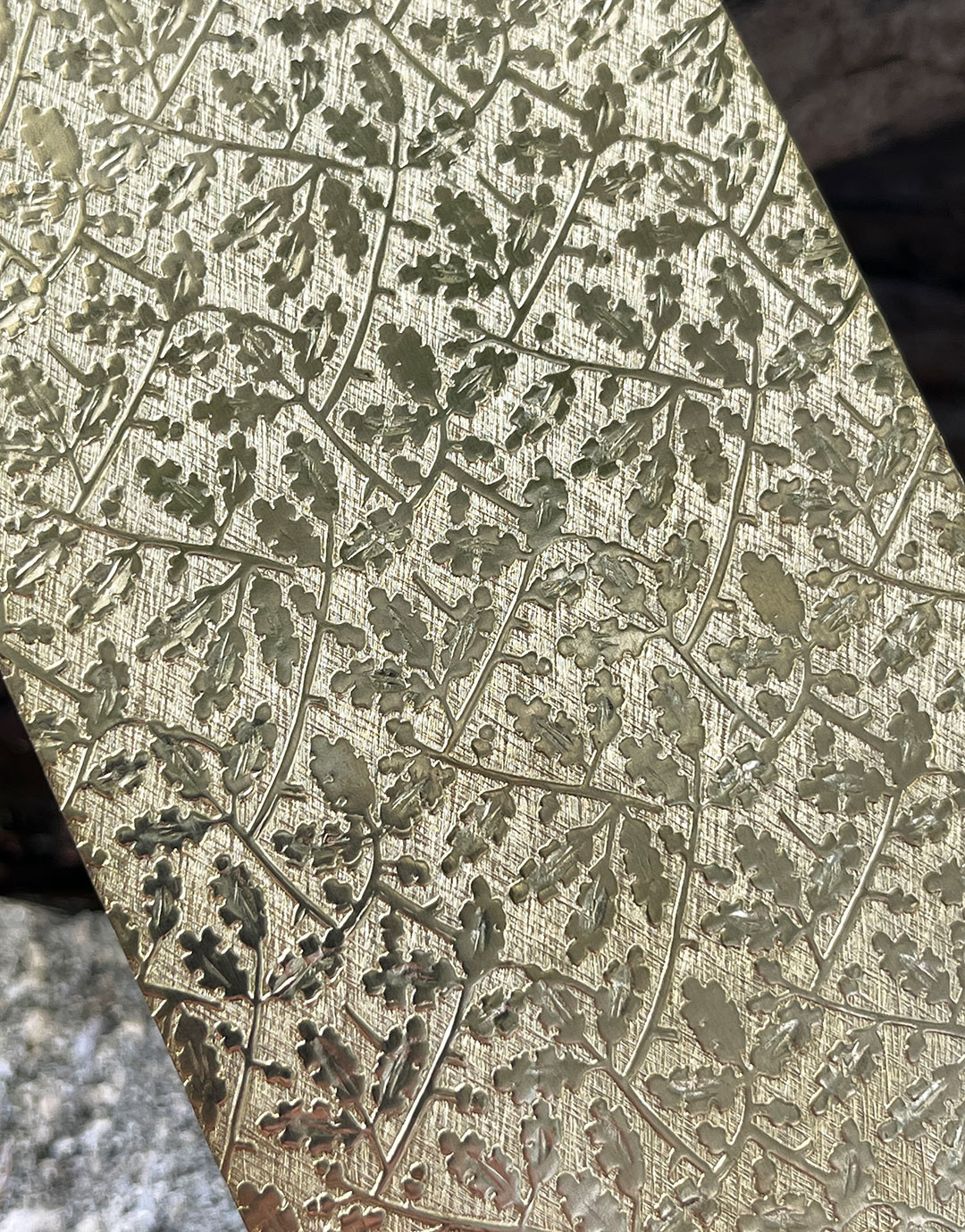 BSP264 "Leafy" Patterned Brass Sheet 2-1/2" Wide