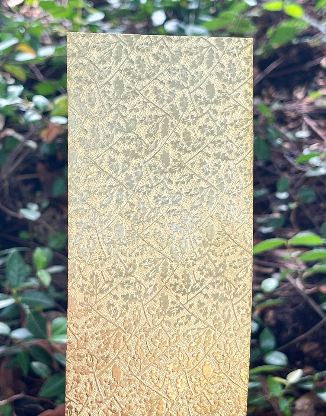 BSP264 "Leafy" Patterned Brass Sheet 2-1/2" Wide