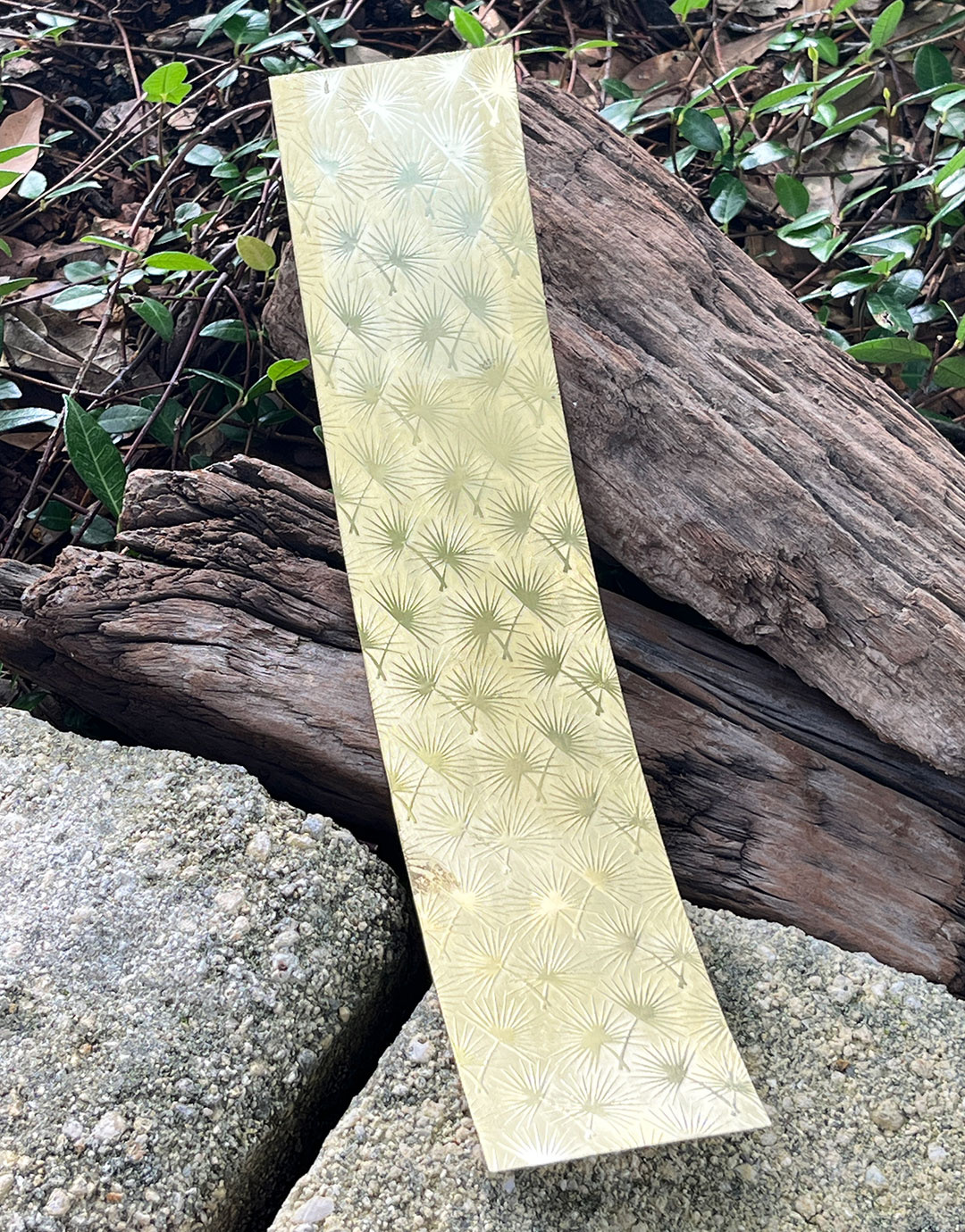 BSP265 "Spiky Leaf" Patterned Brass Sheet 2-1/2" Wide