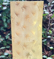 BSP265 "Spiky Leaf" Patterned Brass Sheet 2-1/2" Wide