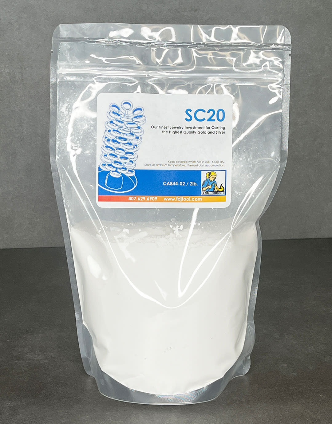 CA844-02 = 2lb Container of Satin Cast 20 Investment