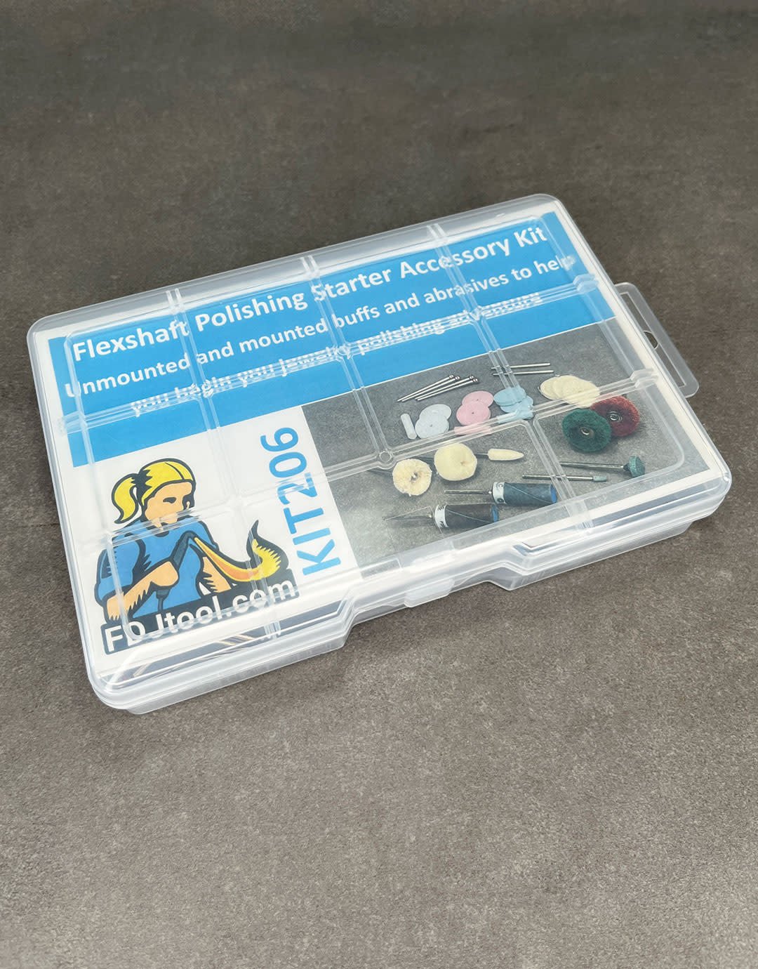 KIT206 = Flexshaft Polishing Starter Accessory Kit (27pcs)