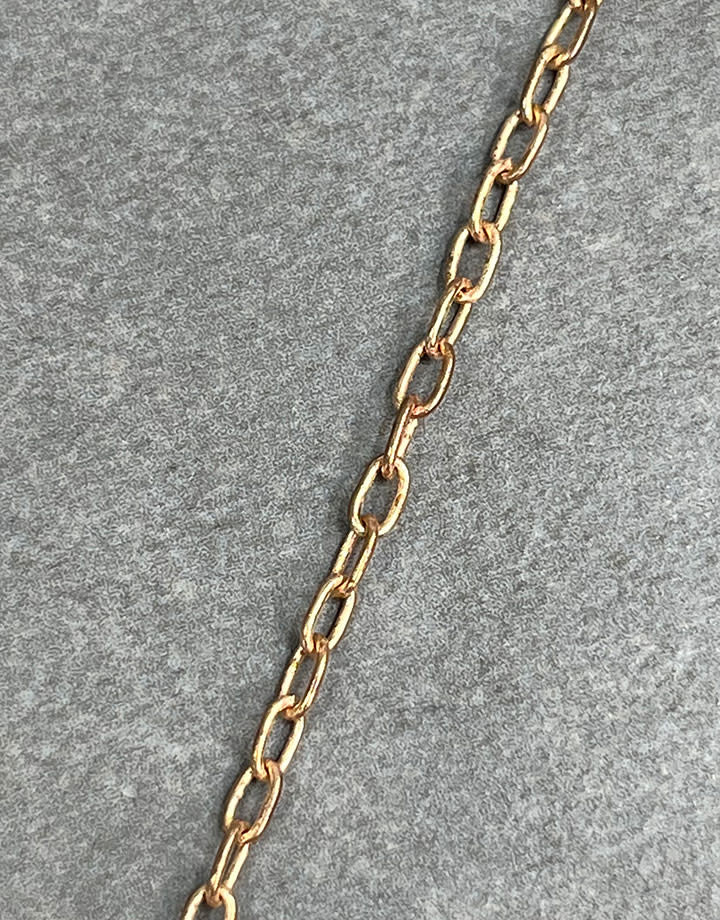 800BR-08 = Brass Oval Cable Chain 2.3mm wide (FOOT)