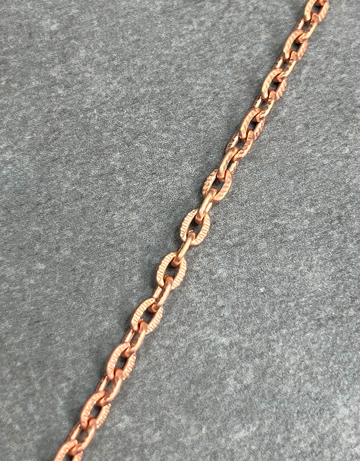 800BR-09 = Brass Fancy Oval Cable Chain 3.2mm wide (FOOT)