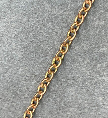 800BR-10 = Brass Round Cable Chain 3.6mm wide (FOOT)