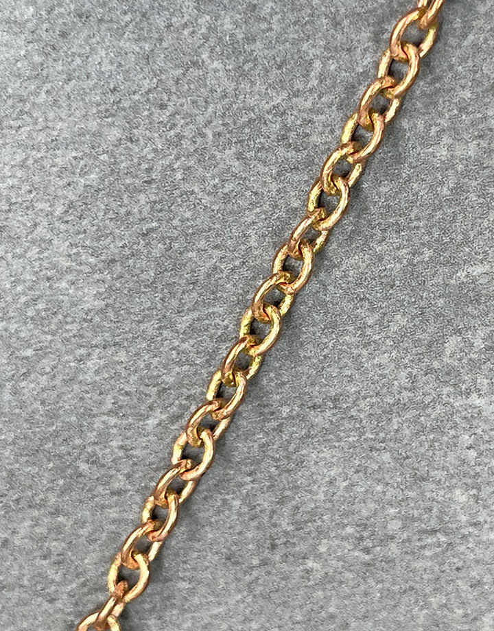 800BR-10 = Brass Round Cable Chain 3.6mm wide (FOOT)