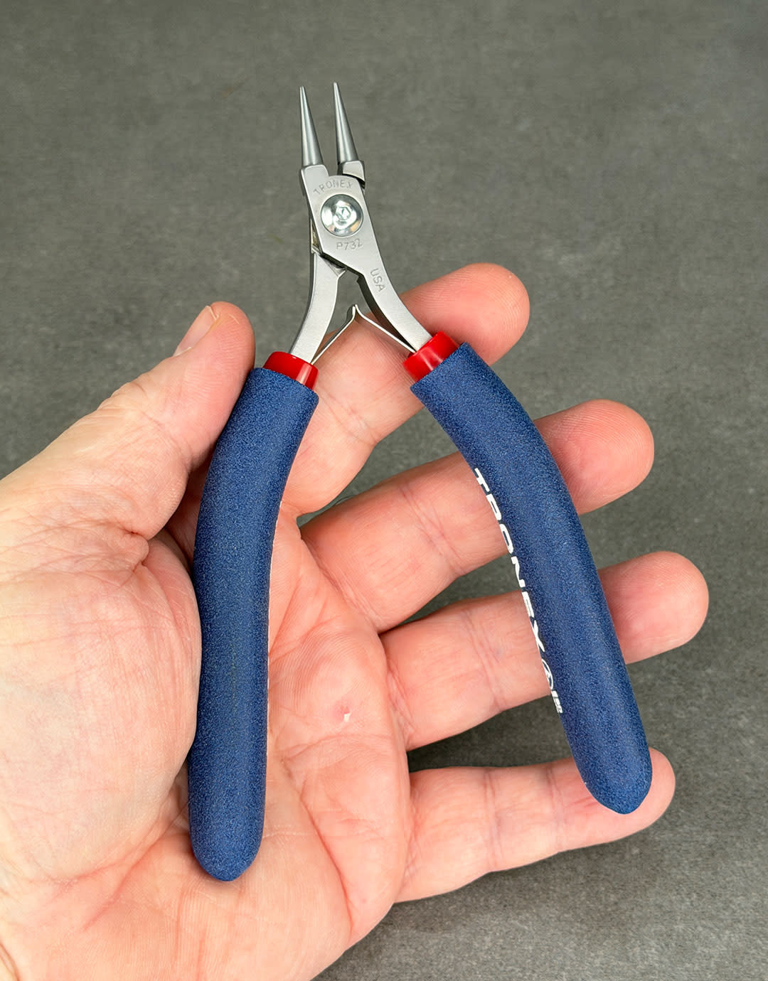 Tronex PL30732 = Tronex 732 Short Round Nose Pliers - Long Ergo Handle