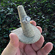 DRG3239 = Burlap Single Ring Finger Display 1/2 Round Base 2-1/8'' x 2-1/2'' x 2-1/8H'' (Pkg of 3)