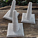 DRG7241 = Grey Linen Single Ring Finger Display Square Base 2'' x 2-1/2'' x 2-3/8''H (Pkg of 3)