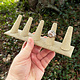 DRG3245 = Burlap Five Ring Finger Display 8'' x 2-1/2'' x 2-1/8''H