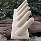 DRG3245 = Burlap Five Ring Finger Display 8'' x 2-1/2'' x 2-1/8''H