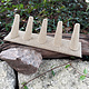DRG3245 = Burlap Five Ring Finger Display 8'' x 2-1/2'' x 2-1/8''H