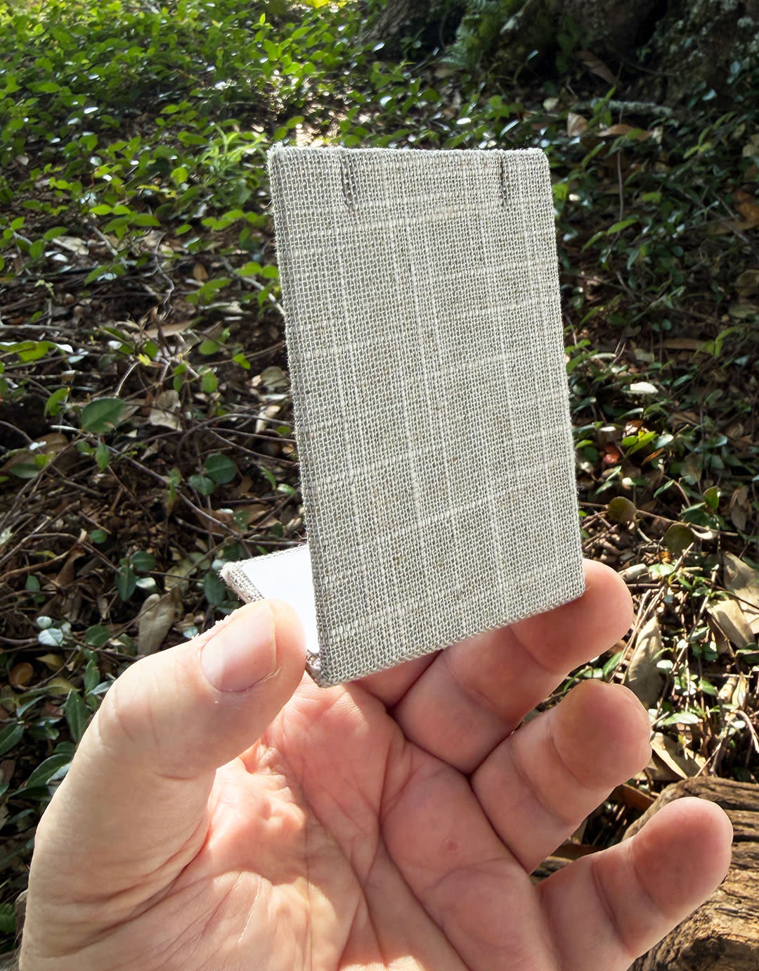 DER7001 = Grey Linen Earring Display 2-1/2'' wide x 3-1/2'' high (Pkg of 3)