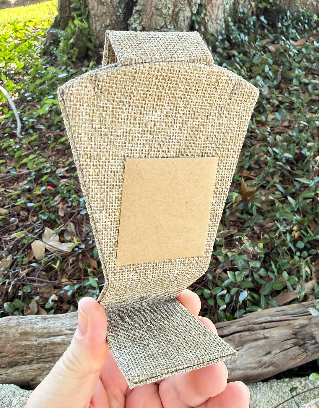 DCO3705 = Burlap Combination Display 3-3/8''W x 5-1/2''H