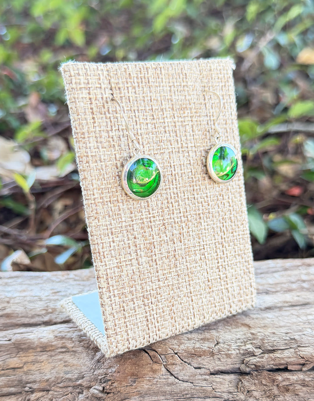 DER301 = Burlap Earring Display 2-1/2'' wide x 3-1/2'' high (Pkg of 3)