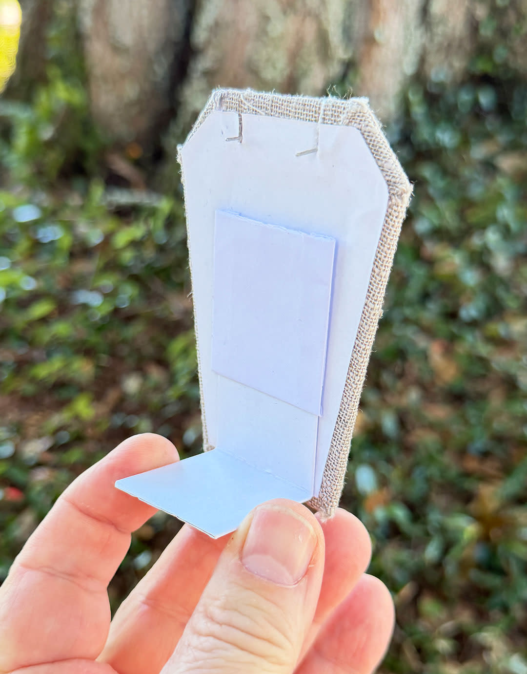 DER7003 = Grey Linen Earring Display Stand 2-1/2'' x 1-3/4'' x 3-1/4''H (Pkg of 3)