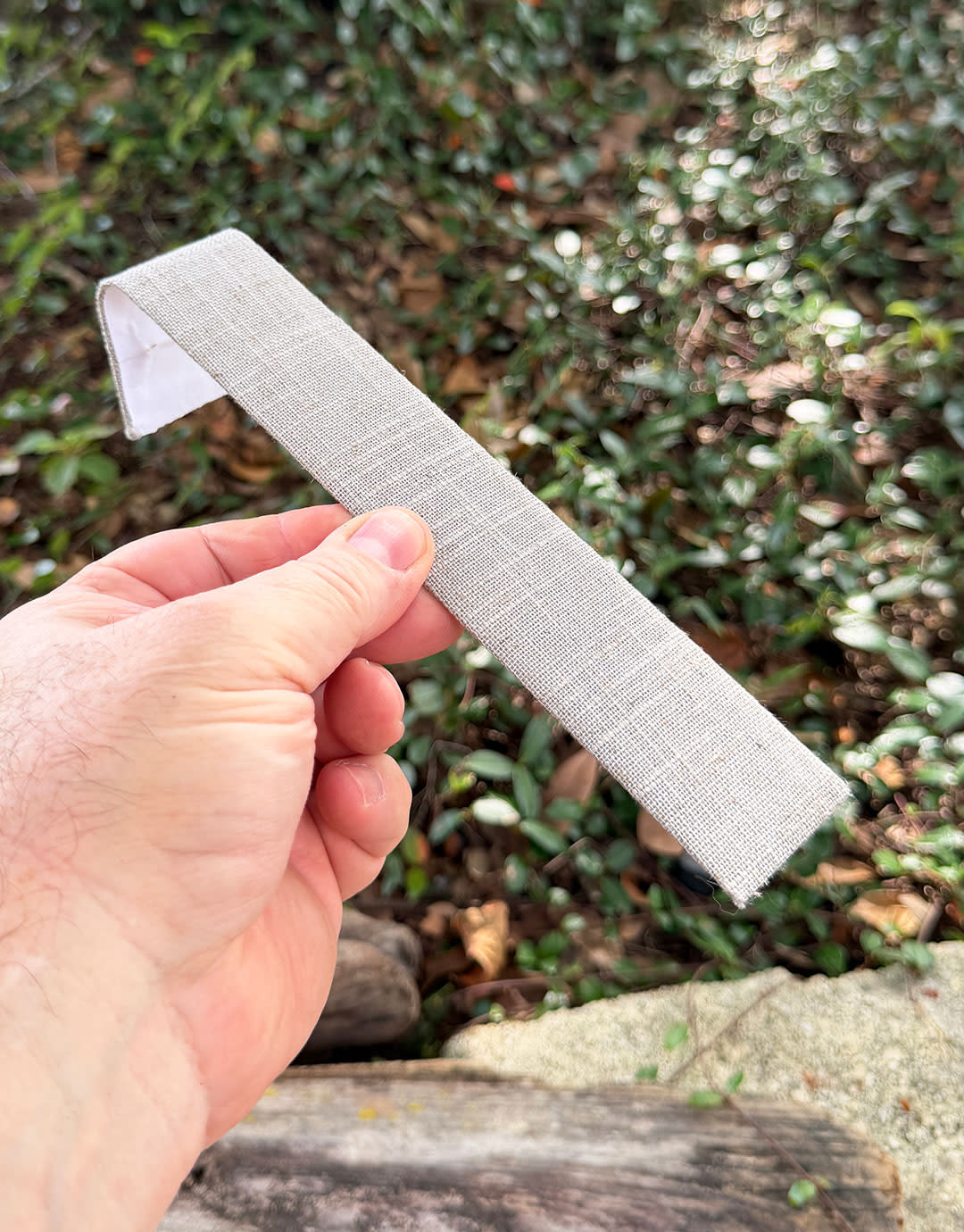 DBR7239 = Grey Linen Single Bracelet Ramp 1-1/2'' x 7-3/4''  (Pkg of 3)