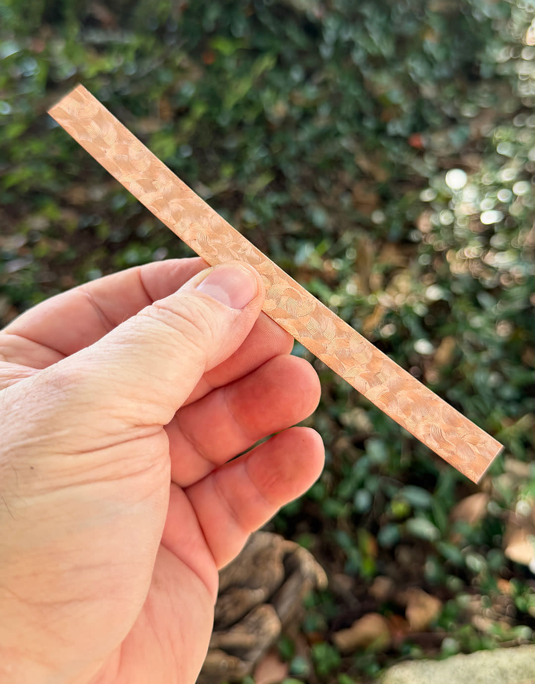 CSP352 = Patterned Copper Strips "curvy" 6" x 1/2"  24ga (Pkg of 5)