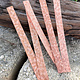 CSP352 = Patterned Copper Strips "curvy" 6" x 1/2"  24ga (Pkg of 5)