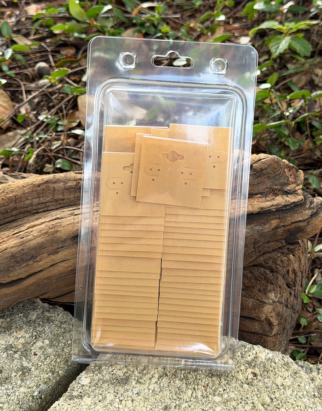 DER750 = Hanging Earring Card Kraft Paper Covered  1.5''  ''PLAIN'' (Pkg of 100)