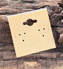 DER750 = Hanging Earring Card Kraft Paper Covered  1.5''  ''PLAIN'' (Pkg of 100)
