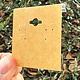 DER751 = Hanging Earring Card Kraft Paper Covered  2''  ''PLAIN'' (Pkg of 100)