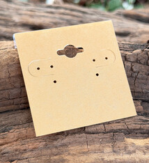DER751 = Hanging Earring Card Kraft Paper Covered  2''  ''PLAIN'' (Pkg of 100)
