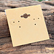 DER751 = Hanging Earring Card Kraft Paper Covered  2''  ''PLAIN'' (Pkg of 100)